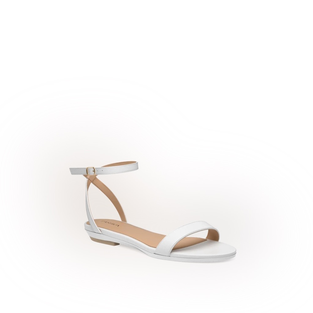 Pashion Footwear - The Brenna in white with matching 1.5” heel block